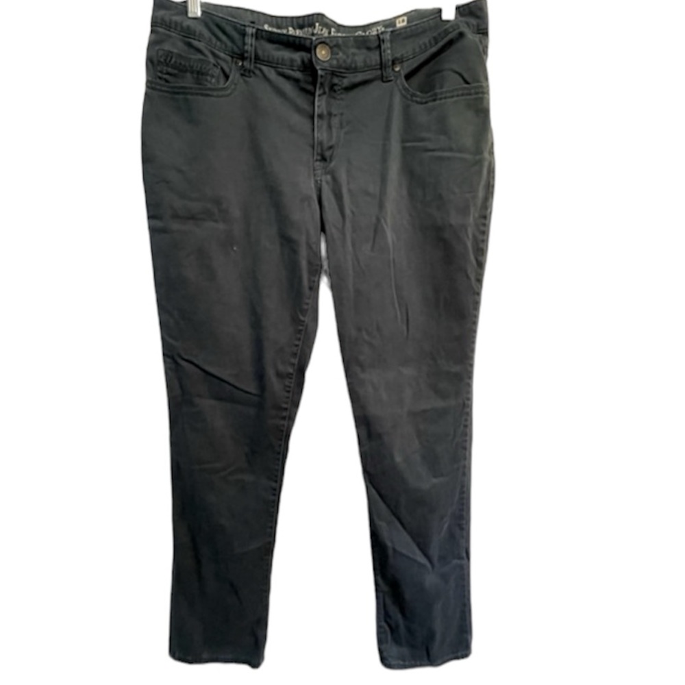 Faded Glory Dark Grey Green Color Straight Leg Size 18